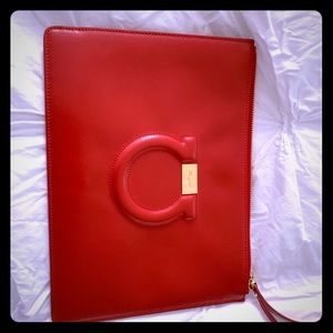 Salvatore Ferragamo large wristlet/clutch